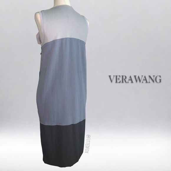 SIMPLY VERA VERA WANG COLOR BLOCK SHIFT DRESS | GREY & BLACK | NEW WITH TAG | XS - Picture 5 of 7
